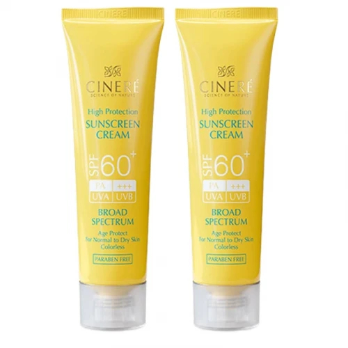 کرم ضد آفتاب سینره با SPF60 حجم 50 میلی لیتر مجموعه 2 عددی