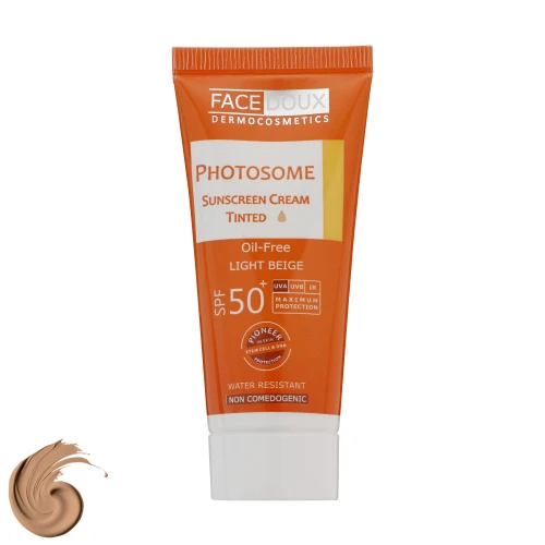 کرم ضد آفتاب رنگی فیس دوکس با SPF 50، مدل فتوزوم، مناسب انواع پوست با تنالیته روشن و حجم 40 میلی‌لیتر