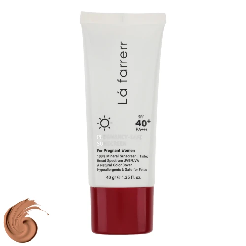 کرم ضد آفتاب رنگی لافارر مناسب دوران بارداری، SPF 40، مدل Pregnant مناسب انواع پوست‌، وزن 40 گرم