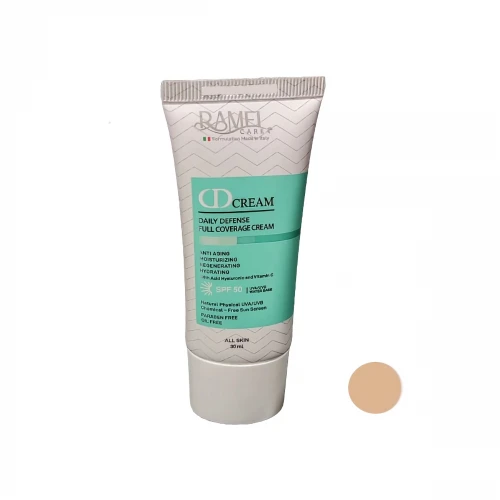کرم ضدآفتاب رنگی رامل کر با spf50 مدل bu مناسب برای انواع پوست حجم 30 میلی لیتر