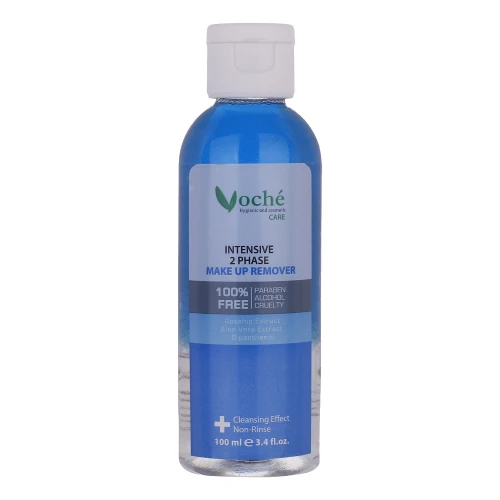 محلول پاک کننده آرایش چشم و لب دوفاز وچه مدل Aloe Vera حجم 100 میلی لیتر
