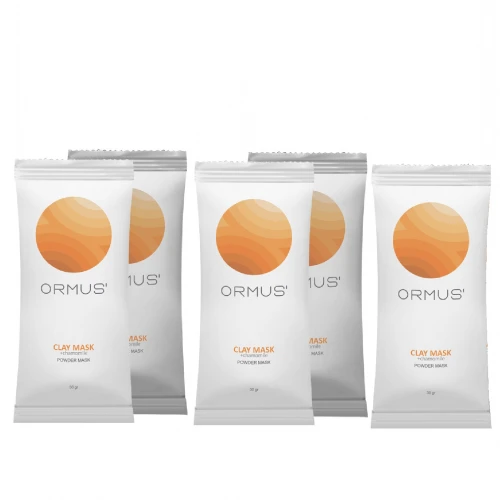 ماسک صورت اورموس مدل کمپلکس خاک رس بابونه وزن 30 گرم بسته 5 عددی