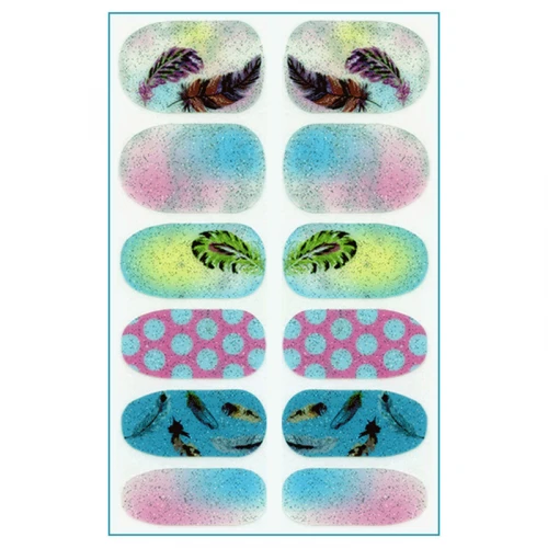 استیکر طراحی ناخن مدل ژله ای طرح پر