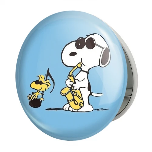 آینه جیبی خندالو طرح انیمیشن اسنوپی Snoopy مدل تاشو کد 13881 
