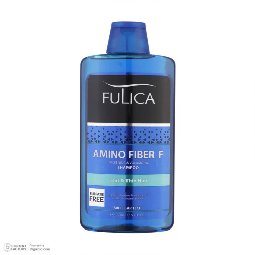 شامپو تقویت‌کننده مو فولیکا مدل Amino Fiber حجم 400 میلی‌لیتر
