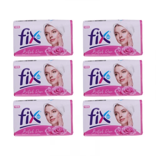 صابون شستشو فیکس مدل British Rose وزن 90 گرم بسته 6 عددی