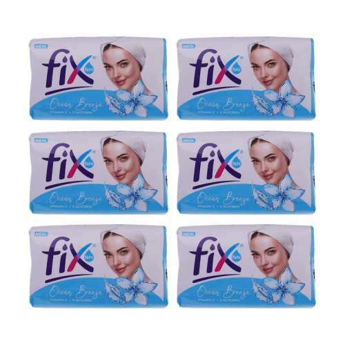صابون شستشو فیکس مدل Ocean Breeze وزن 90 گرم بسته 6 عددی