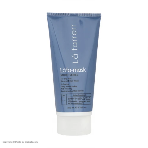 ماسک مو رطوبت رسان لافارر مدل Moist Series مناسب موهای خشک و زبر حجم 200 میلی لیتر