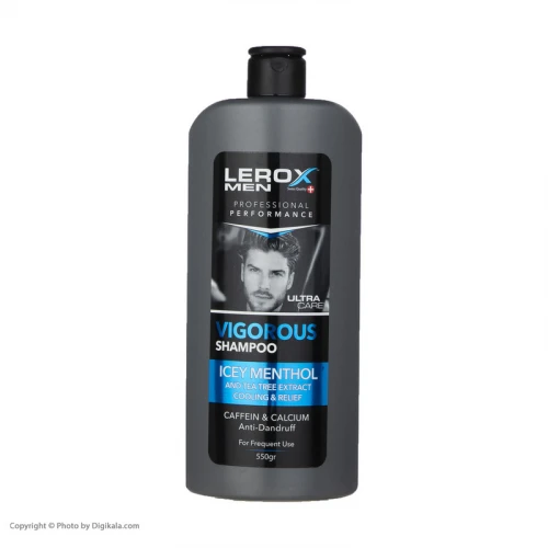 شامپو مو لروکس مدل ICEY MENTHOL حجم 550 میلی لیتر
