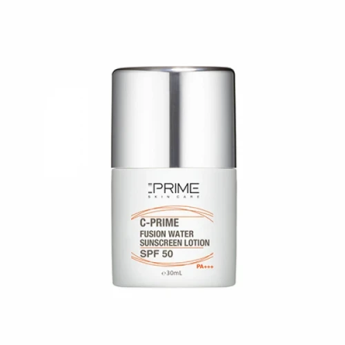 لوسیون ضدآفتاب بی‌رنگ پرایم با SPF50 مدل Fusion Water، مناسب پوست‌های چرب، حجم 30 میلی‌لیتر