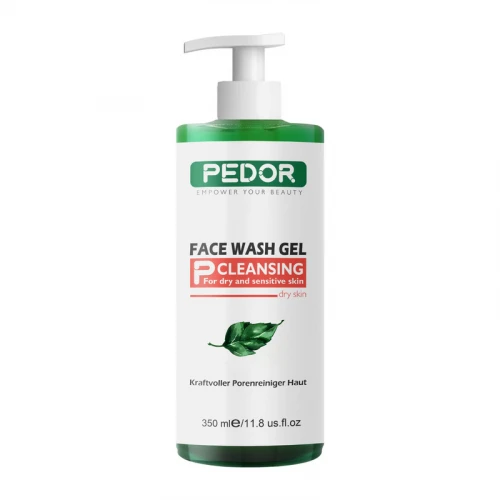 ژل شستشو صورت پدور مدل CBD01 مناسب پوست خشک و حساس حجم 350 میلی لیتر