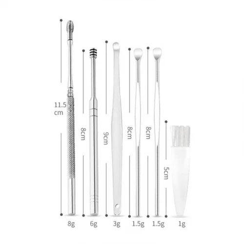 ابزار پاکسازی گوش کیو وای اچ مدل ear-980 مجموعه 6 عددی
