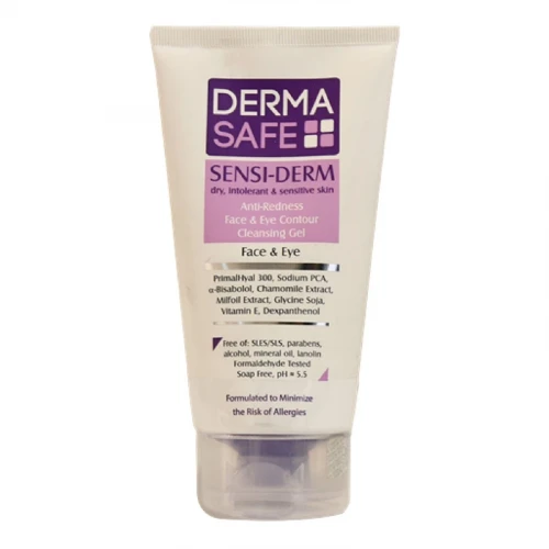 ژل شست و شوی صورت درماسیف مدل Sensiderm حجم ۱۵۰ میلی لیتر