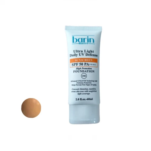 کرم ضد آفتاب رنگی بارین بیوتی SPF50 مدل کلاژن و الاستین ‌مناسب برای انواع پوست‌ حجم 60 میلی لیتر