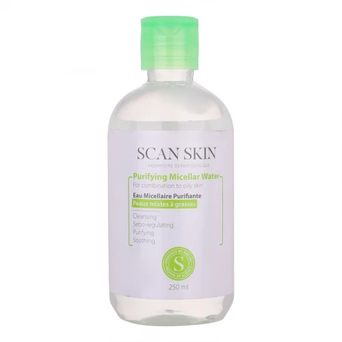 محلول پاک کننده آرایش اسکن اسکین مدل PMW مناسب پوست های مختلط و چرب حجم 250 میلی لیتر