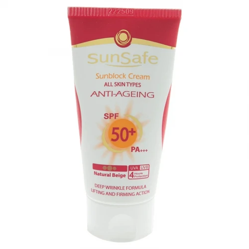کرم ضد آفتاب رنگی سان سیف SPF 50 مدل All ‌مناسب انواع پوست حجم 50 میلی‌لیتر