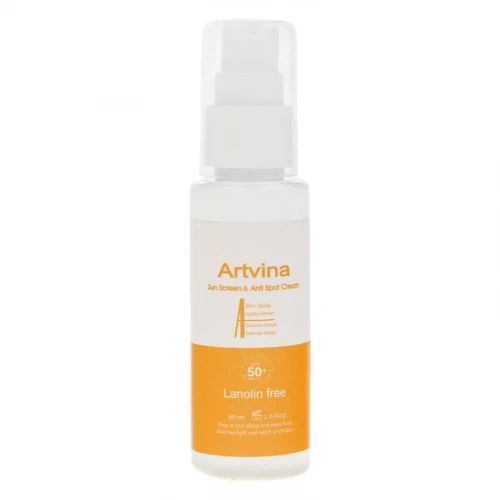 کرم ضد آفتاب رنگی آرت وینا SPF 50 مدل Highly Effective ‌محافظ UVA ،UVB و PA+++، ضد حساسیت، ضد چروک و ضد پیری، مناسب انواع پوست‌ حجم 50 میلی‌لیتر
