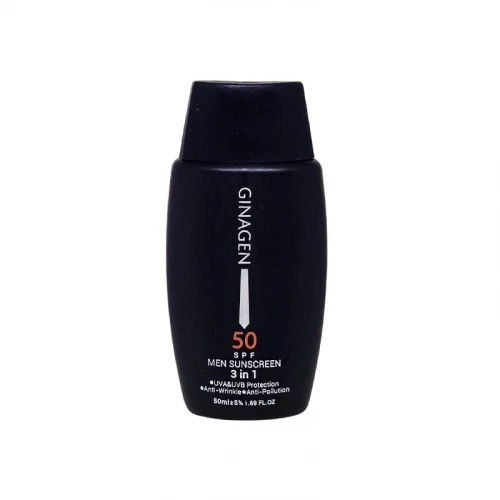 کرم ضد آفتاب بدون رنگ ژیناژن SPF 50 مدل 3in1 ‌مناسب برای انواع پوست حجم 50 میلی‌لیتر