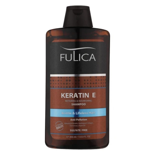 شامپو تقویت کننده مو فولیکا مدل Keratin E حجم 400 میلی‌لیتر
