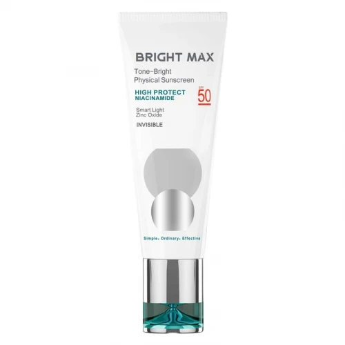 کرم ضد آفتاب بدون رنگ برایت مکس SPF 50 مدل PHY ‌مناسب انواع پوست حجم 40 میلی‌لیتر