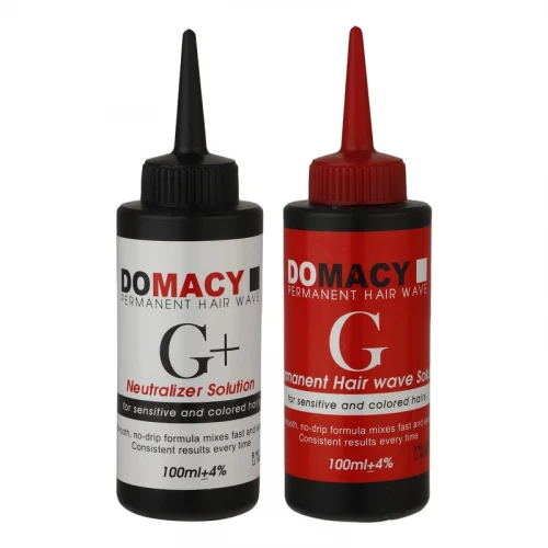 محلول فرکننده مو دوماسی مدل G-01 مناسب موهای رنگ شده حجم 100 میلی لیتر بسته دو عددی