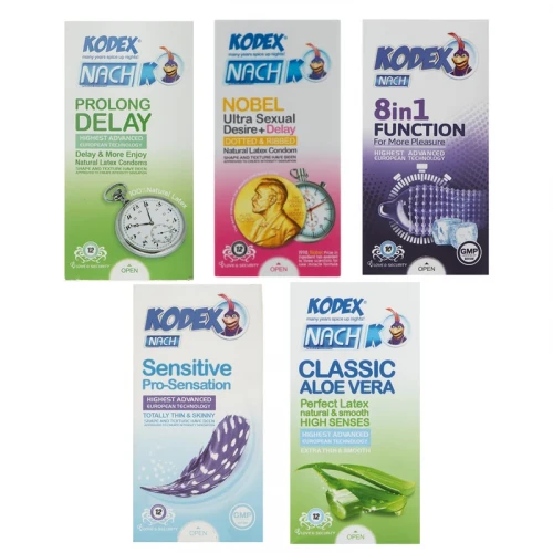 کاندوم ناچ کدکس مدل DONGY مجموعه 5 عددی
