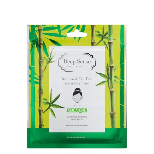 ماسک صورت دیپ سنس مدل بامبو و درخت چای مناسب پوست چرب و مختلط حجم 25 میلی لیتر