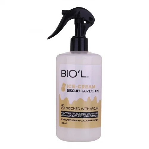 ماسک مو تقویت‌کننده و مرطوب‌کننده مو بیول مدل Ice Cream Biscuit مناسب موهای رنگ شده و آسیب‌دیده حجم 400 میلی‌لیتر