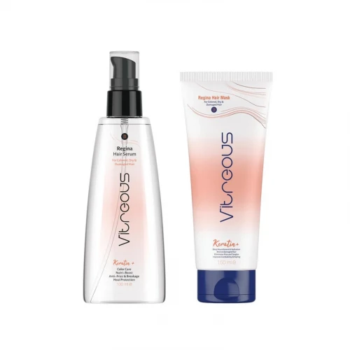 سرم مو ویتروس مدل رجینا حجم 100 میلی لیتر به همراه ماسک مو ویتروس مدل رجینا حجم 150 میلی لیتر