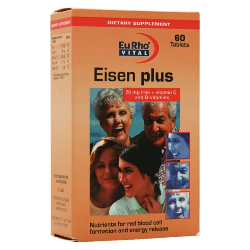 قرص آیزن پلاس یوروویتال بسته 60 عددی (کمک به خون سازی)