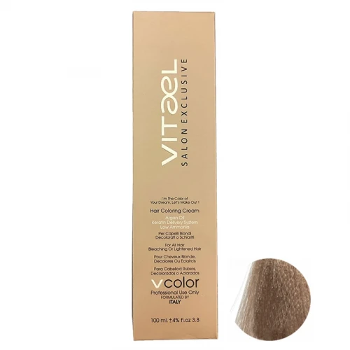 رنگ مو ویتائل شماره 8.1 حجم 100 میلی لیتر رنگ بلوند روشن خاکستری