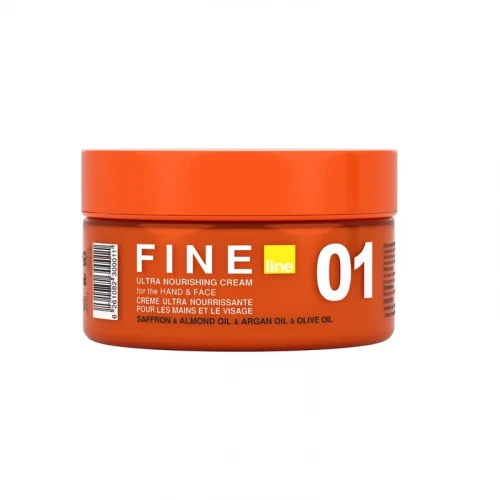 کرم آبرسان دست و صورت فاین لاین مدل زعفرانی مناسب پوست های خشک حجم 250 میلی لیتر