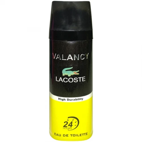 اسپری خوشبو کننده بدن مردانه والانسی مدل Lacoste حجم 200 میلی لیتر