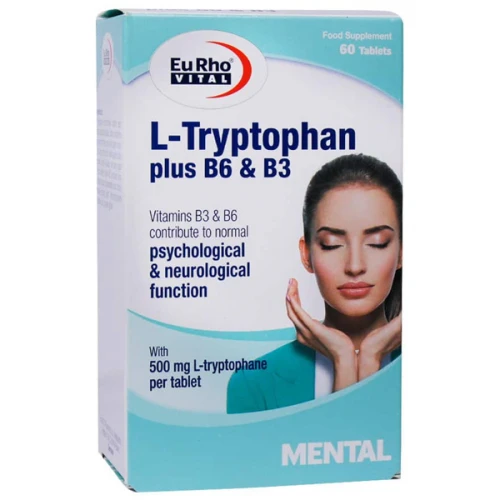 قرص ال تریپتوفان پلاس B6 و B3 یوروویتال 60 عدد (کمک به کاهش استرس)