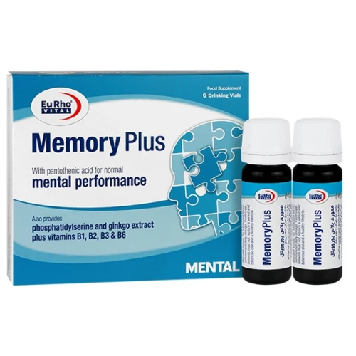 ویال مموری پلاس یوروویتال بسته 6 عددی (حمایت از عملکرد ذهنی)