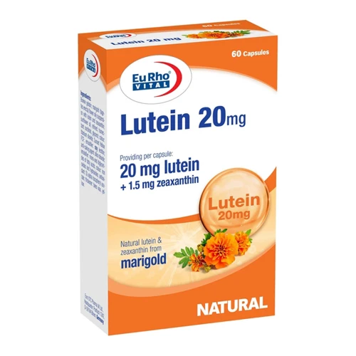 کپسول لوتئین 20 یوروویتال بسته 60 عددی
