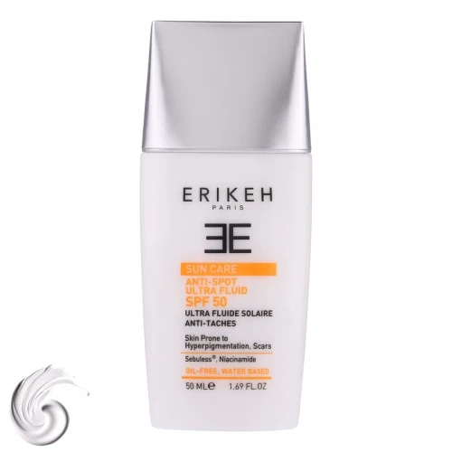 کرم ضد آفتاب بدون رنگ اریکه SPF50 مدل Anti-Spot ‌محافظ UVA،UVB مناسب انواع پوست حجم 50 میلی‌لیتر