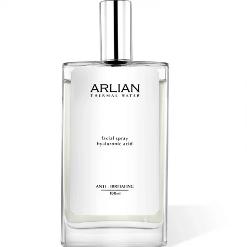 اسپری آبرسان صورت و بدن آرلیان مدل Hyaluronic Acid مناسب برای انواع پوست حجم 100 میلی‌ لیتر