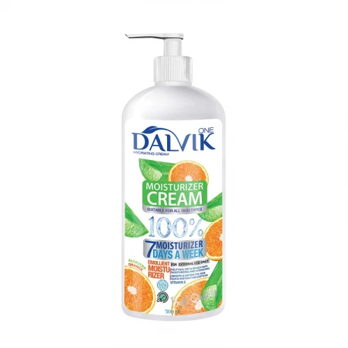 کرم مرطوب کننده و آبرسان دالویک وان مدل پرتقال آلوئه ورا حجم 500 میلی لیتر