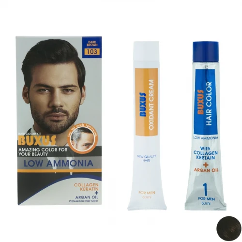 کیت رنگ مو بوکساس شماره 103 حجم 50 میلی لیتر رنگ قهوه ای تیره