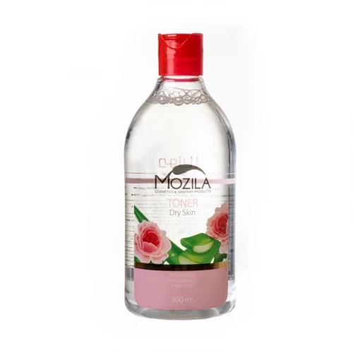 تونر آبرسان موزیلا مدل هیالورونیک اسید و گل رز و آلوئه ورا مناسب پوست خشک حجم 300 میلی لیتر