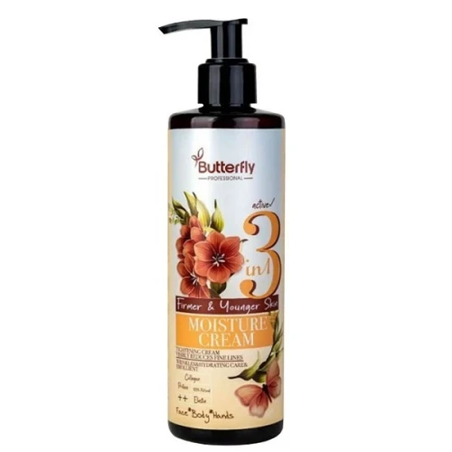 کرم آبرسان باترفلای مدل الاستین وکلاژن حجم 300 میلی لیتر