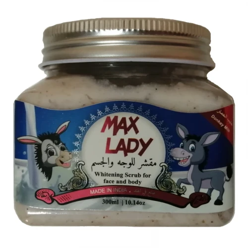 اسکراب لایه بردار پوست مکس لیدی مدل شیر الاغ حجم 300 میلی لیتر