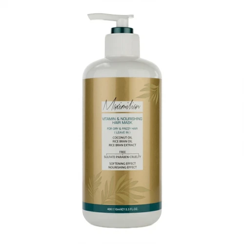 ماسک مو ماکسیمیلیان مدل ویتامینه و مغذی حجم 400 میلی لیتر