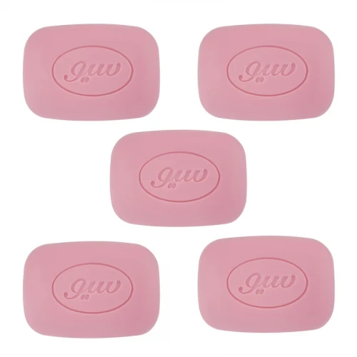 صابون شستشو صورت و بدن سیو مدل گل رز و بادام مناسب برای انواع پوست وزن 125 گرم بسته 5 عددی