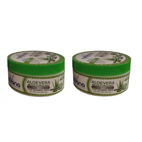 کرم مرطوب کننده دست و صورت نلوانا مدل آلوئه ورا مناسب برای انوع پوست 250 میلی لیتر مجموعه دو عددی