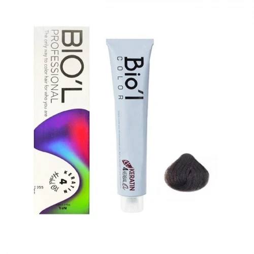 رنگ مو بیول شماره 4/0 حجم 100 میلی لیتر رنگ قهوه ایی متوسط