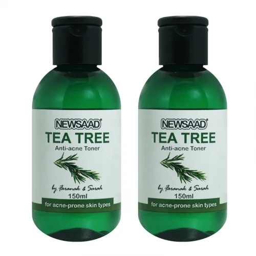 تونر پاک کننده صورت نیوساد مدل Tee Tree مناسب برای پوست آکنه ای حجم 150 میلی لیتر بسته 2 عددی