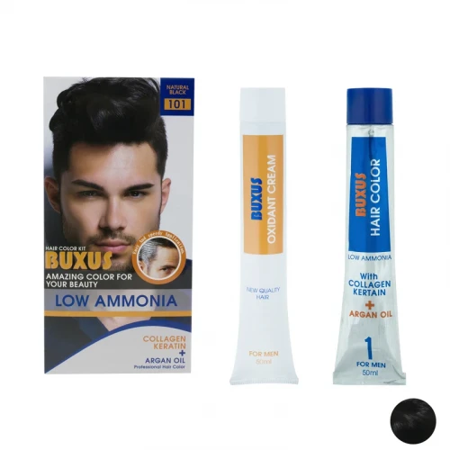 کیت رنگ مو بوکساس شماره 101 حجم 50 میلی لیتر رنگ مشکی طبیعی