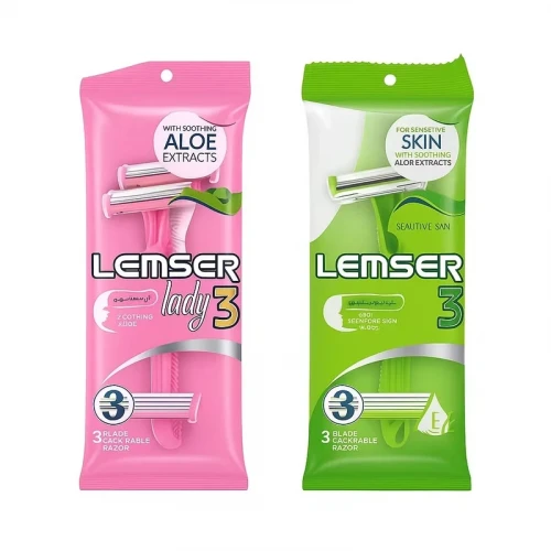 خود تراش لمسر مدل Aloe Extracts دو بسته دو عددی